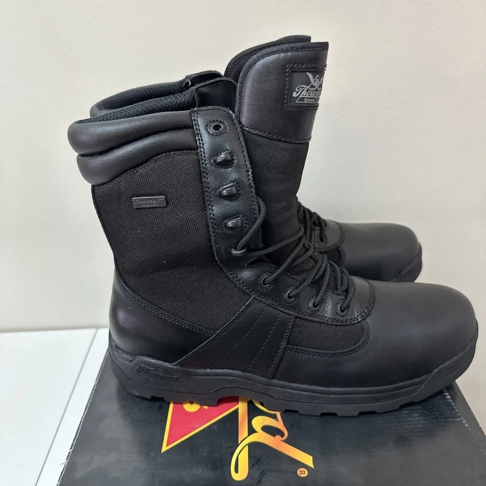 Thorogood 834-6189 Lightweight Waterproof Commando Deuce Black Boots Men's 14 W